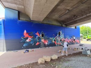 Da Bridge Jam 2022 Künstler Brückenbemalung